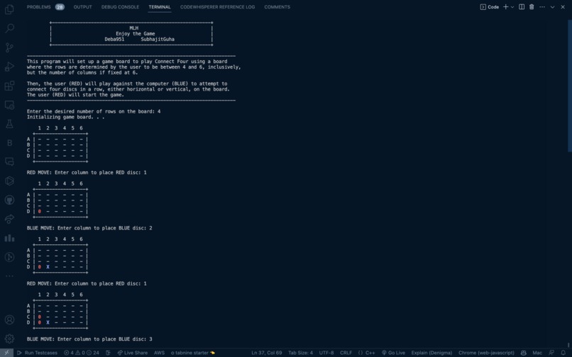 connectFour – screenshot 1