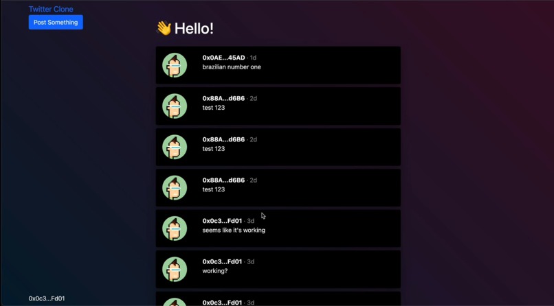 TWITTER-CLONE – screenshot 1