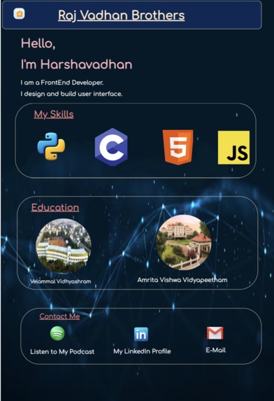 Harsha's Portfolio – screenshot 1
