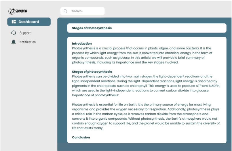 SUMMA – screenshot 1