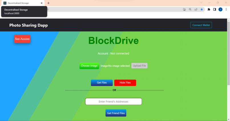 Photo Sharing DApp – screenshot 1