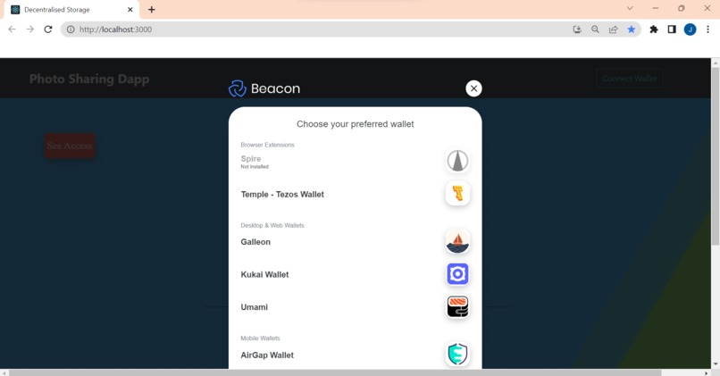 Photo Sharing DApp – screenshot 2