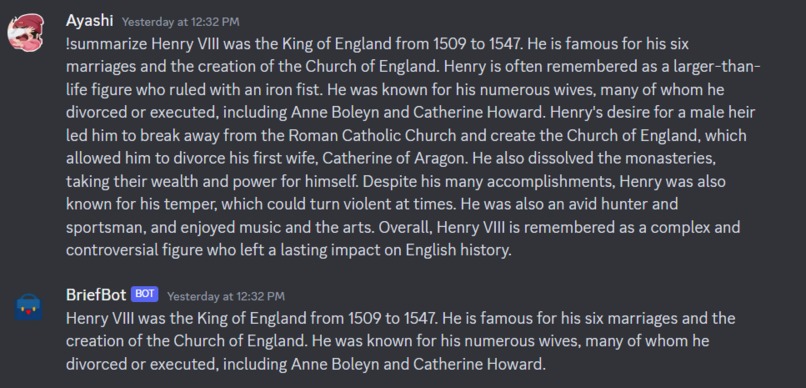 BriefBot – screenshot 2