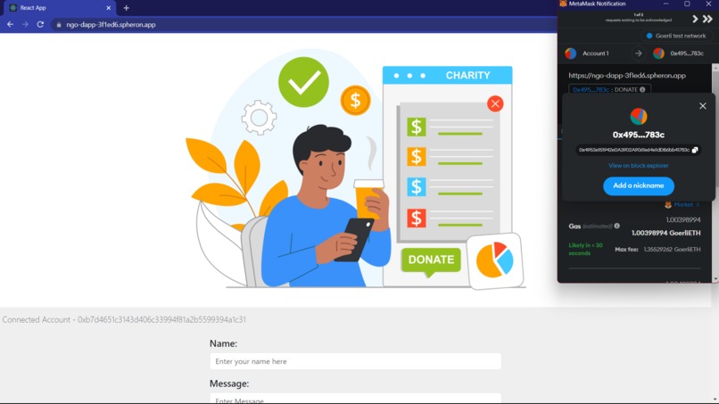 Decentralised FairFunding – screenshot 4