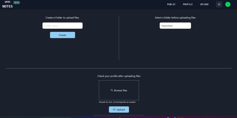 web3-notes – screenshot 4