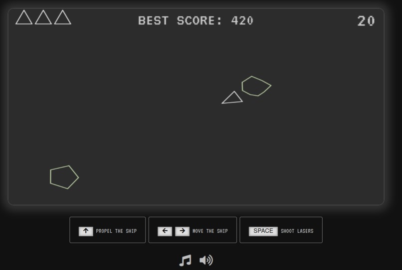 Asteroids-Game – screenshot 1