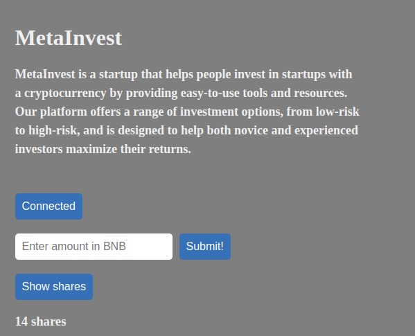 MetaInvest – screenshot 1