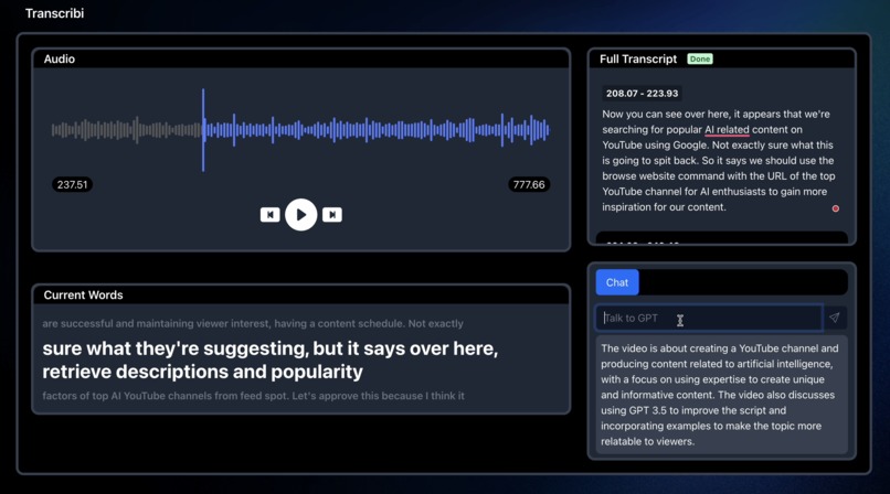 Transcribi – screenshot 1