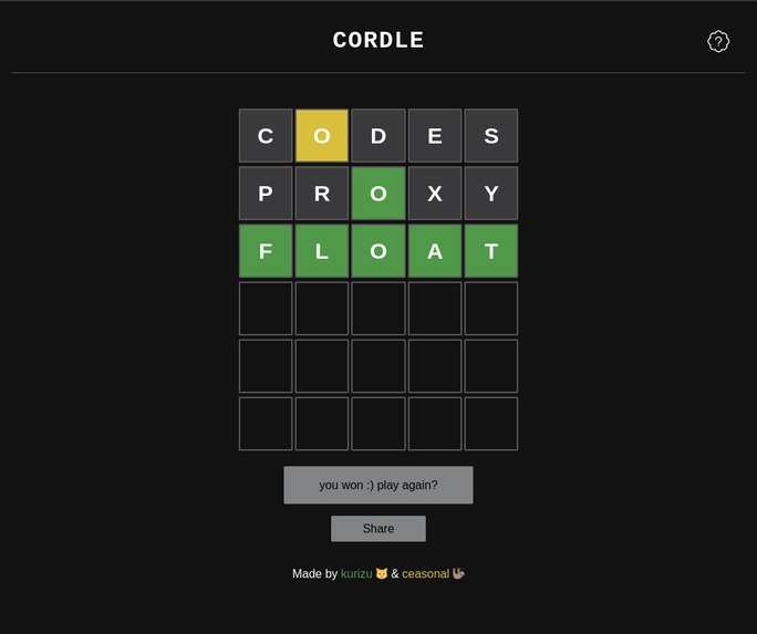 Cordle – screenshot 3