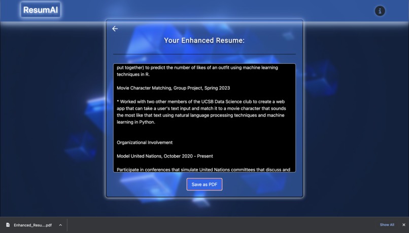ResumAI – screenshot 2
