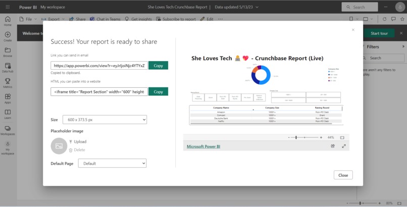 She Loves Tech (Crunchbase Live Reporting) – screenshot 7