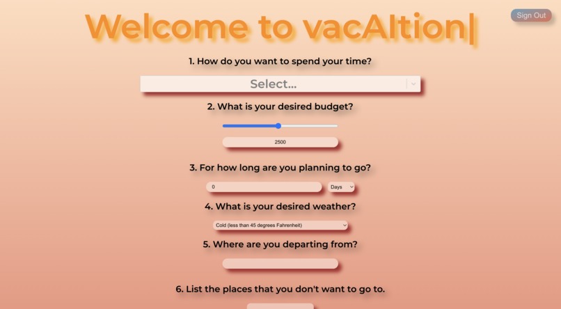 vacAItion – screenshot 1