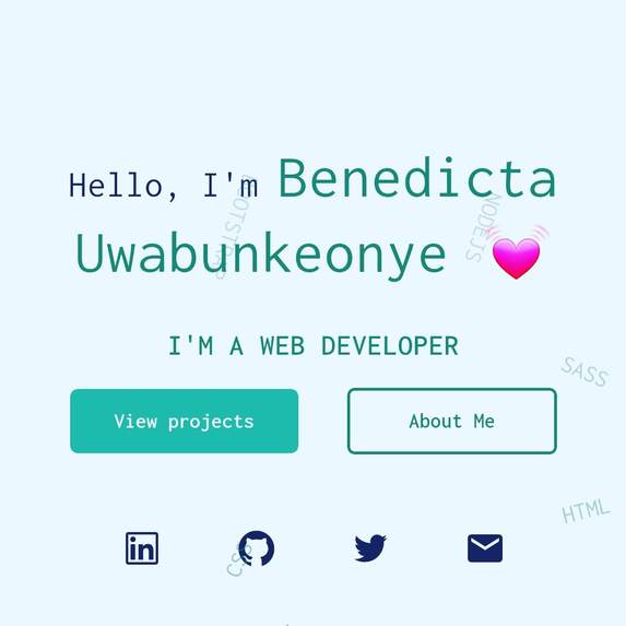 My portfolio – screenshot 1