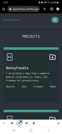My portfolio – screenshot 2