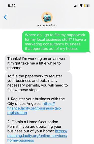AccountantBot – screenshot 1