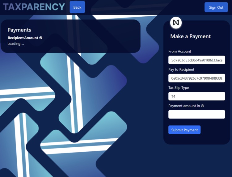 Taxparency – screenshot 1