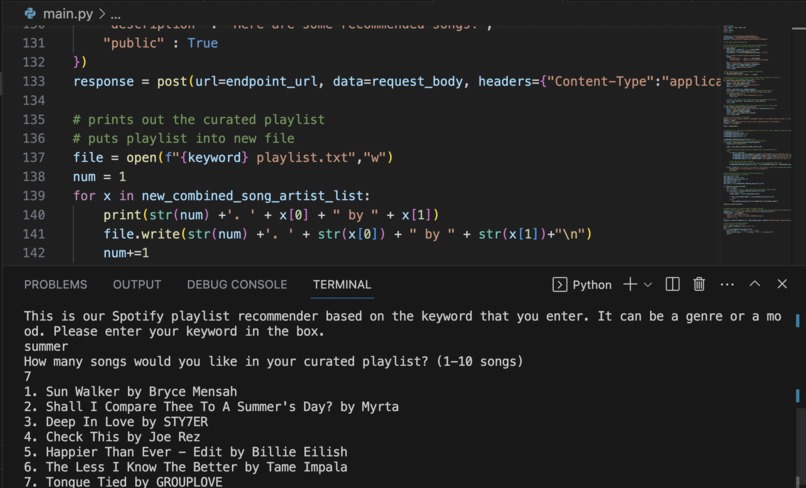 Spotify Playlist Curator – screenshot 1