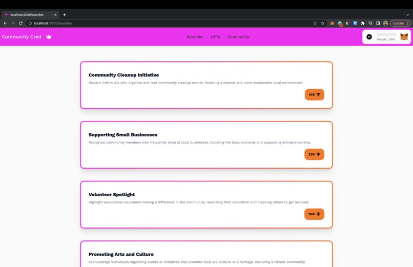 Community Cred – screenshot 2