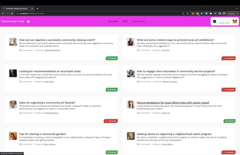 Community Cred – screenshot 4
