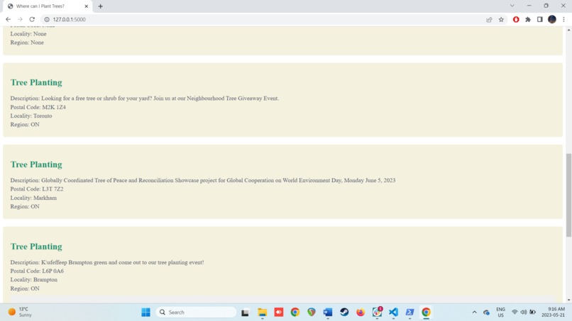 Tree Planting Event Locator – screenshot 1