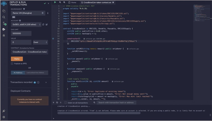 CrossBoneCoin Decentralized Blockchain Project – screenshot 2