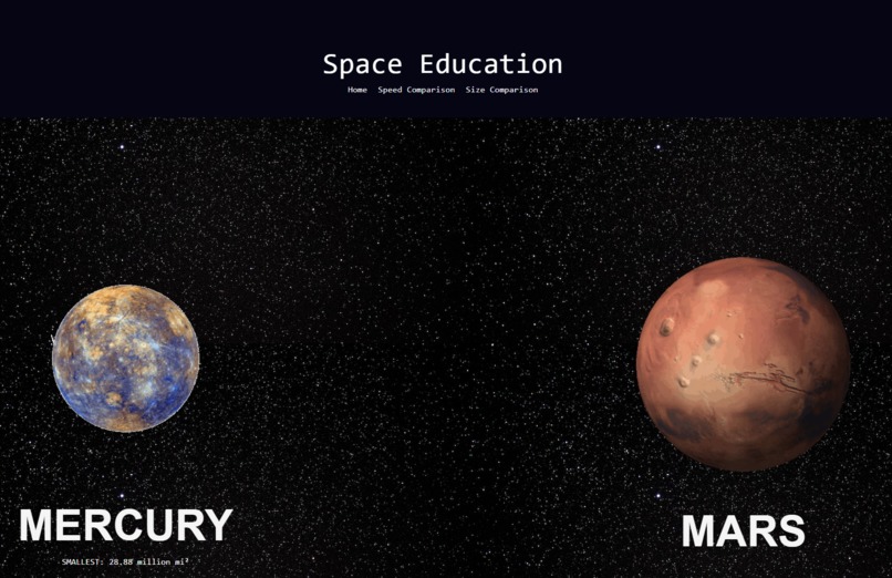 Space Education Website – screenshot 3