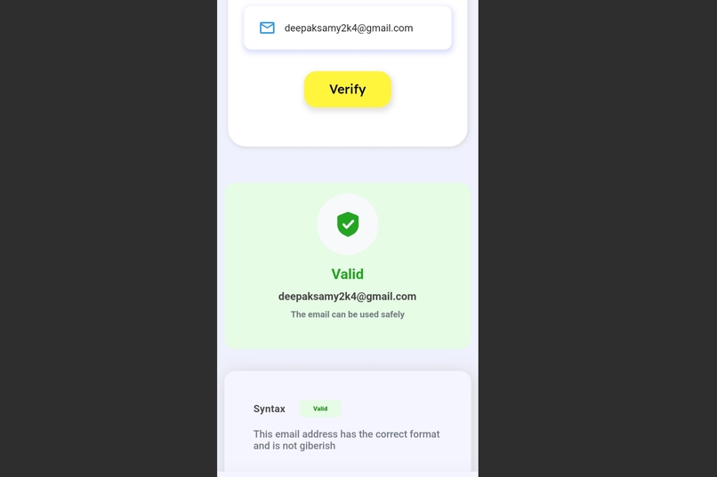 Zero Bounce Mobile – screenshot 1