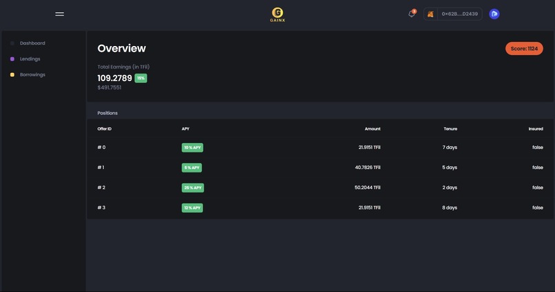 GainX DAO – screenshot 4