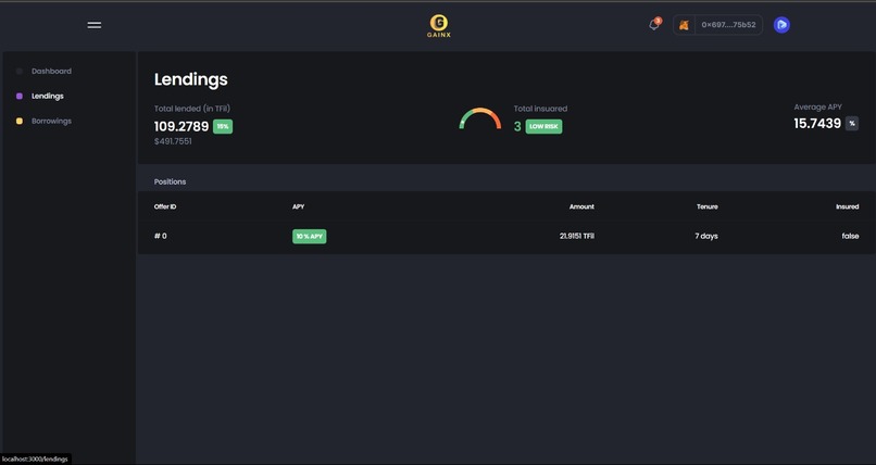 GainX DAO – screenshot 5
