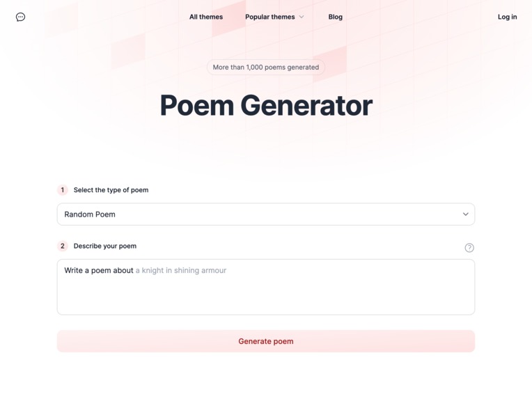 Poem Generator – screenshot 1
