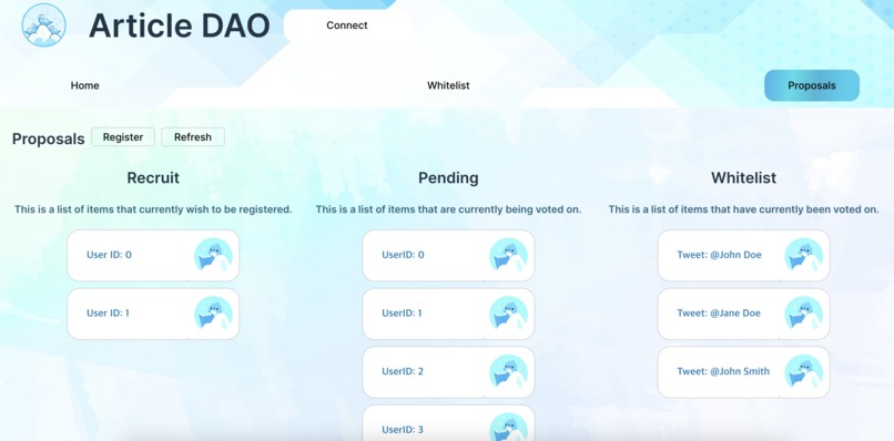 Article-DAO – screenshot 1