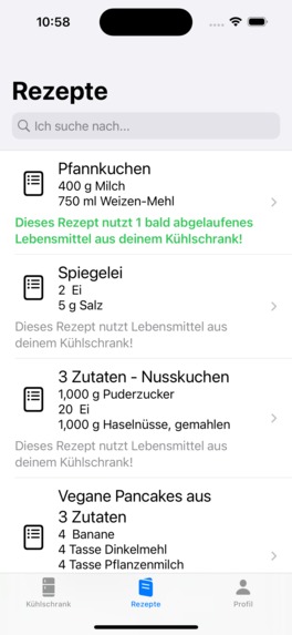 EfficientEats – screenshot 2
