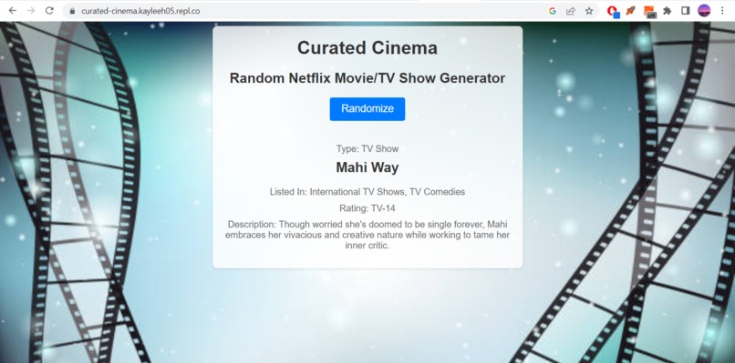 Curated Cinema – screenshot 1