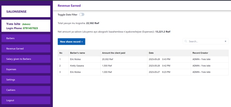 SalonSense – screenshot 2