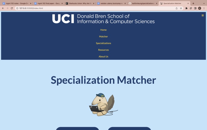 Specialization Matcher – screenshot 3