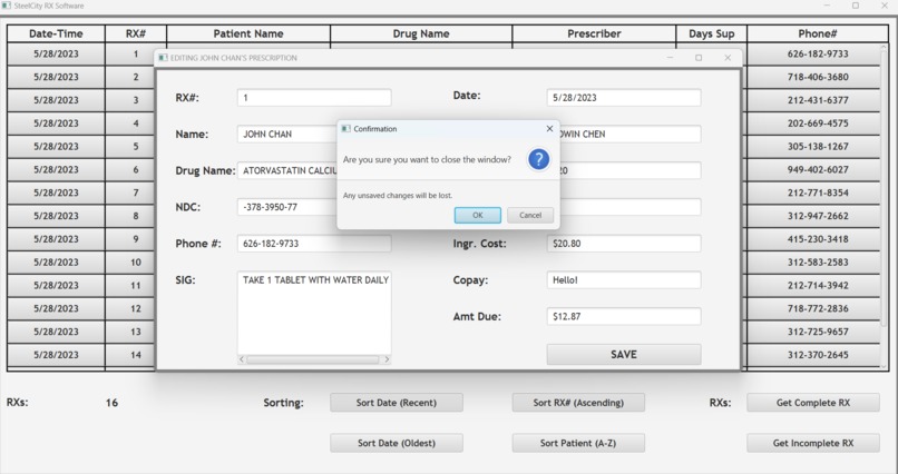Steel City RX Software – screenshot 4