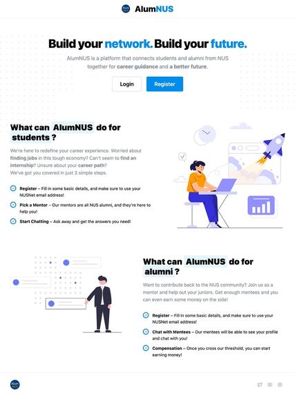 [some random name] alumNUS – screenshot 1