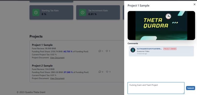 Theta Quadra Grants – screenshot 4