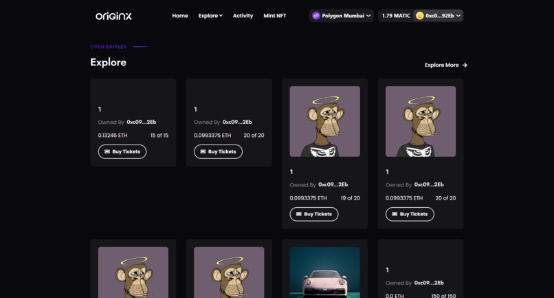 OriginX - NFT Raffles – screenshot 3