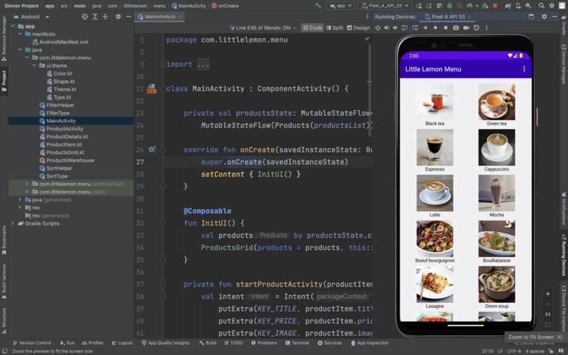 DinnerTableManu – screenshot 1