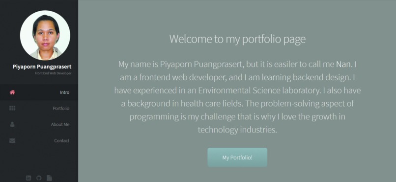 Portfolio – screenshot 1