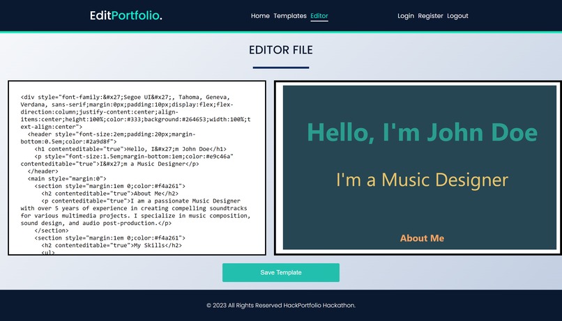 EditPortfolio – screenshot 4