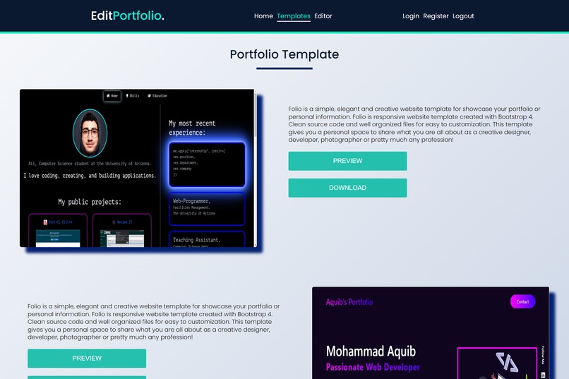 EditPortfolio – screenshot 5