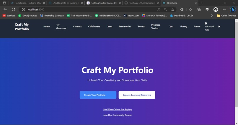 Craft My Portfolio – screenshot 2