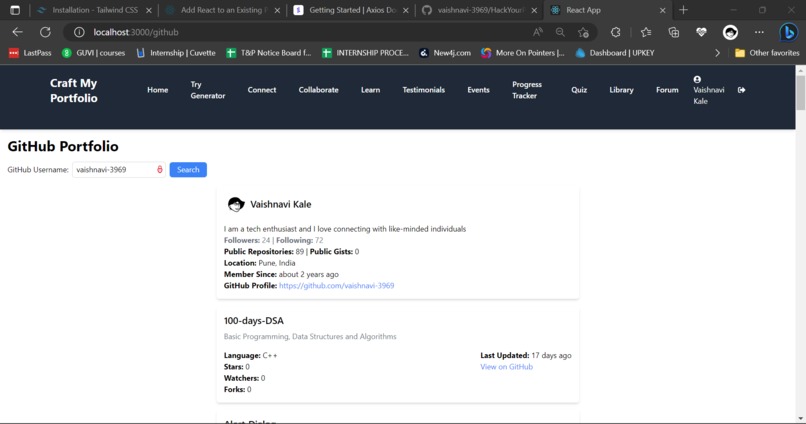 Craft My Portfolio – screenshot 5