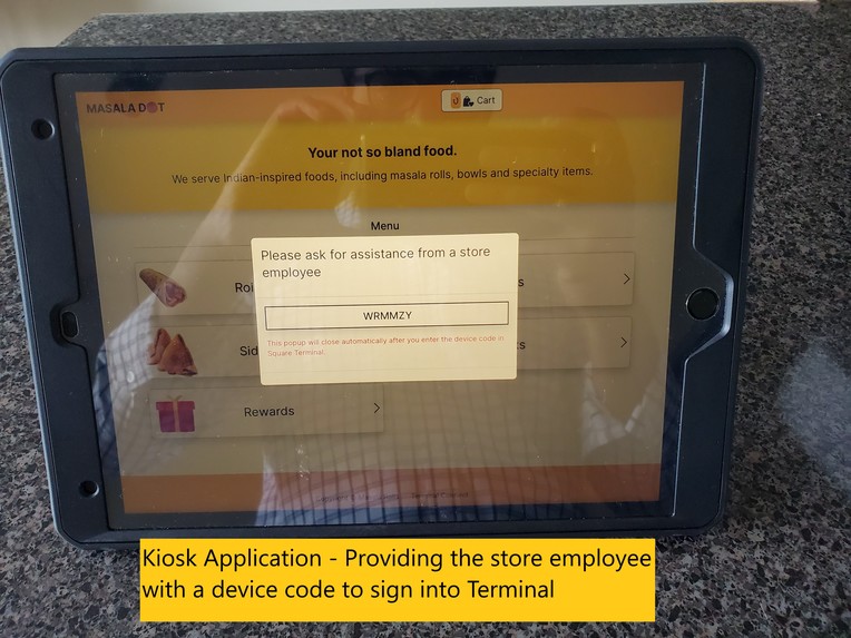 Masala Dot Kiosk Ordering App With Square Terminal  – screenshot 1