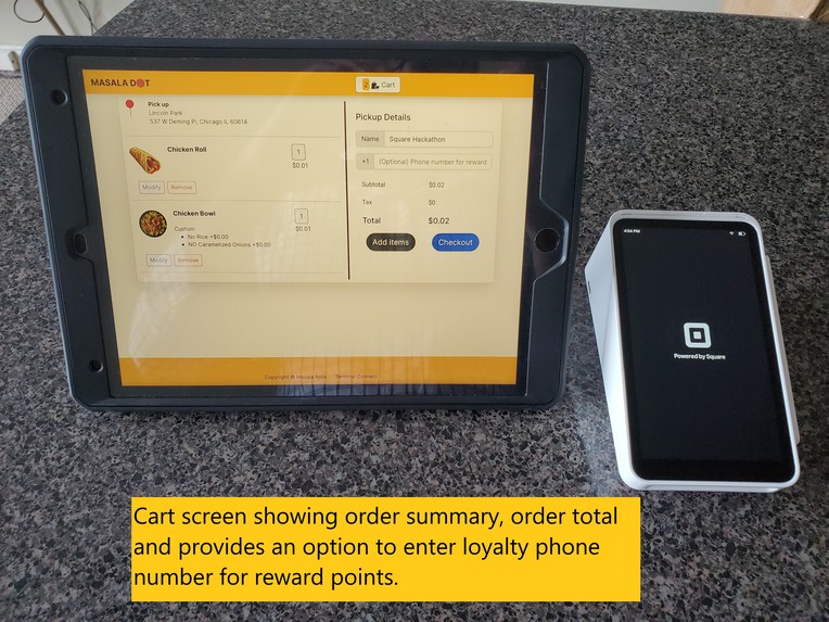 Masala Dot Kiosk Ordering App With Square Terminal  – screenshot 3