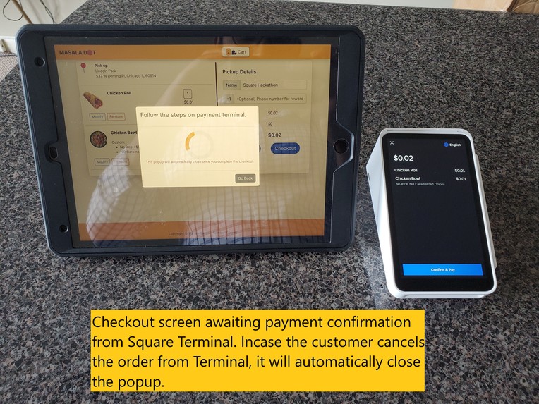 Masala Dot Kiosk Ordering App With Square Terminal  – screenshot 4