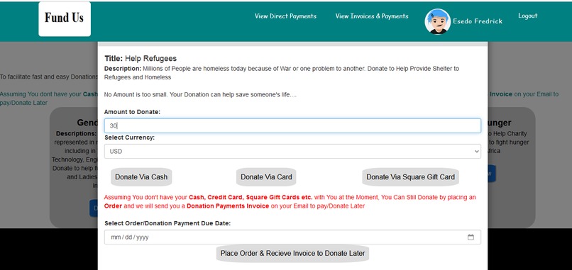 Fund Us – screenshot 2