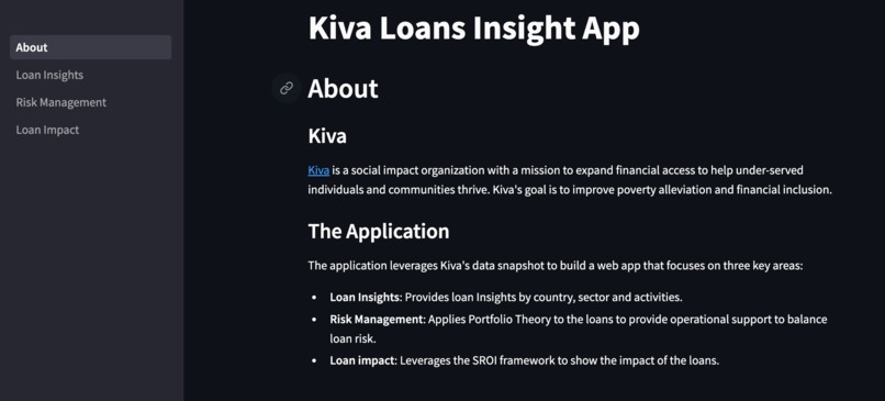 Kiva Loan Insights App – screenshot 1
